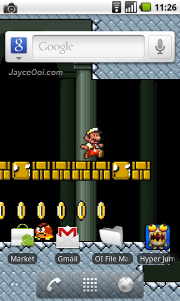 live wallpaper. However, Mario Live Wallpaper