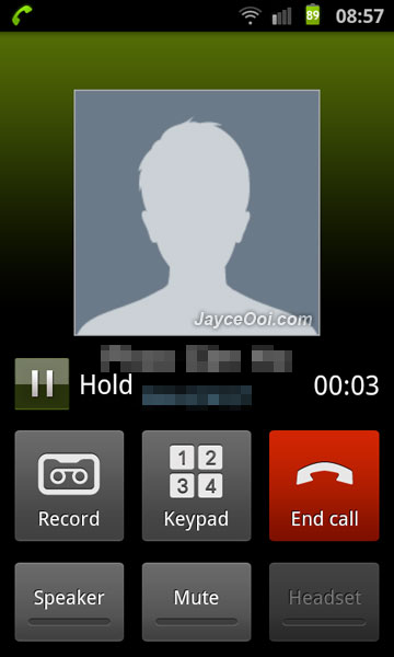 samsung mobile with auto call recording feature