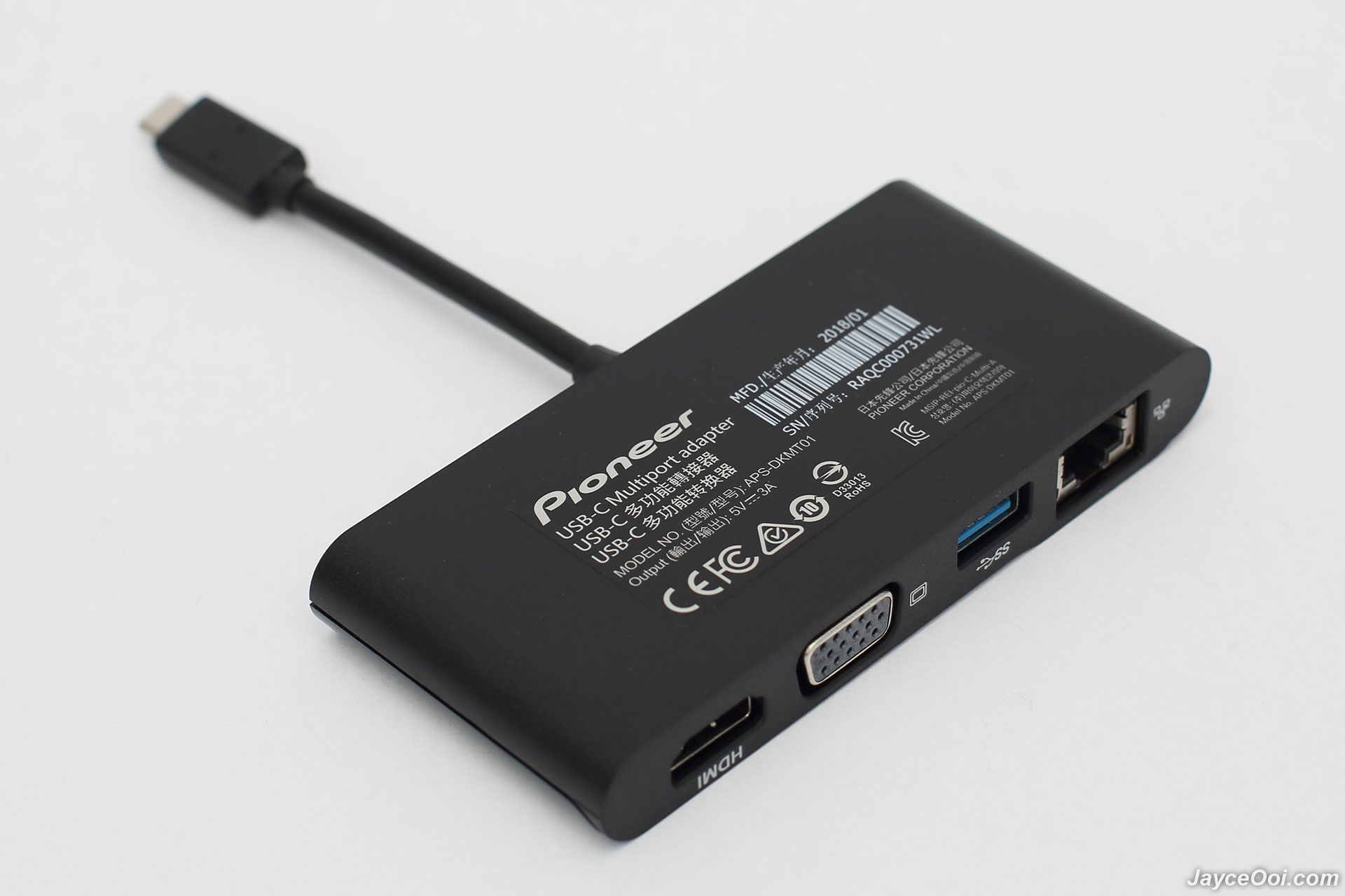 Pioneer USB-C Multiport Adapter APS-DKMT01 Review - JayceOoi.com