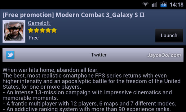 Modern combat 3 fallen nation для android