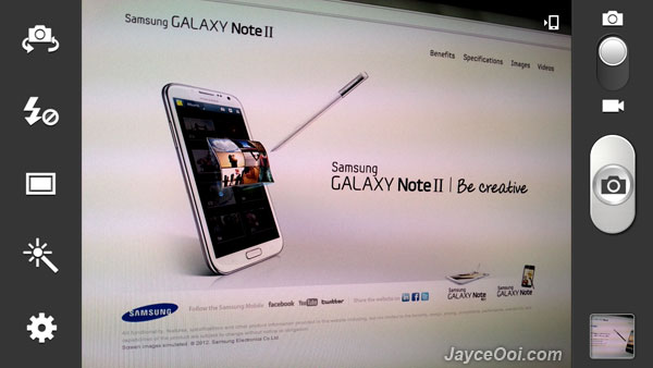 Samsung Galaxy Note 2 camera