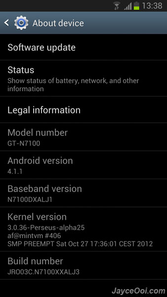 Official Samsung Galaxy Note 2 firmware