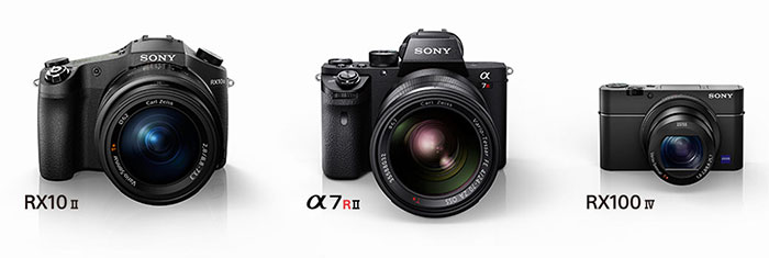 Sony-Alpha7R-II-RX100-IV-RX10-II