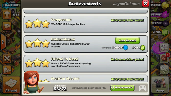 Unbreakable-Achievement-Clash-of-Clans