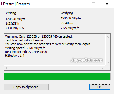 Netac-P500-H2testw