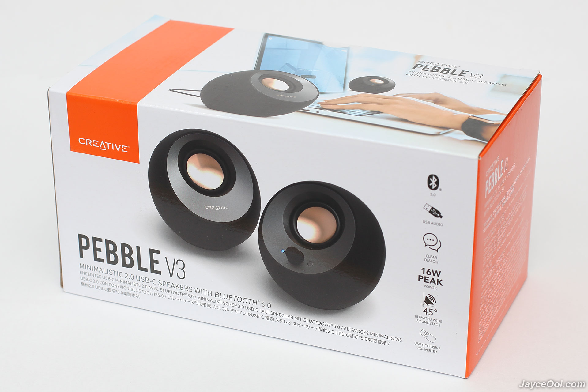 Creative Pebble V3 Ultra Clear Minimalistic 2.0 Speakers with Audio & Bluetooth! - JayceOoi.com